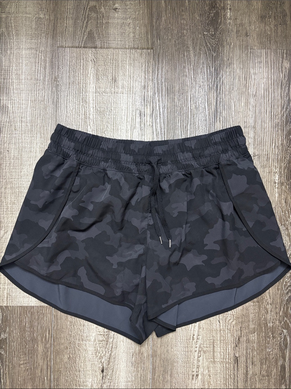 Women's Black Camo Athletic Shorts - Unbranded